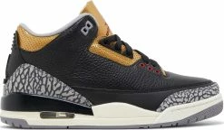 WMNS Air Jordan 3 Retro "BLACK CEMENT GOLD"