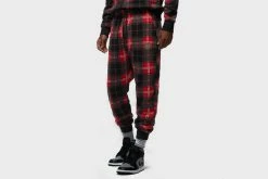 Apparel Jordan Essential Holiday Fleece Sweatpants (Fire Red/Dark Driftwood) - M