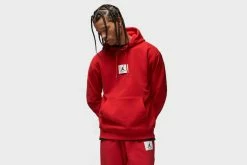 Apparel Jordan Essentials Fleece Hoodie (Fire Red/Fire Red) - S