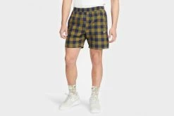 Apparel Nike Life Men’s Unlined Plaid Shorts (Midnight Navy/Pilgrim/Black) - M