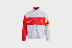 Apparel Nike Liverpool FC Woven Jacket (White/Rush Red/Wolf Grey/Chrome Yellow) - S